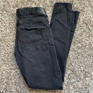 Black Express Raw Hem Jeggings